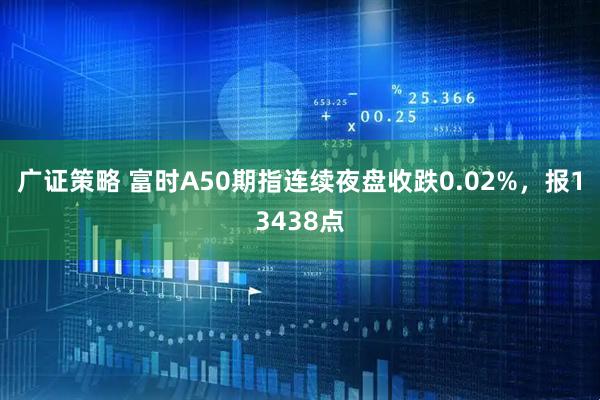 广证策略 富时A50期指连续夜盘收跌0.02%，报13438点