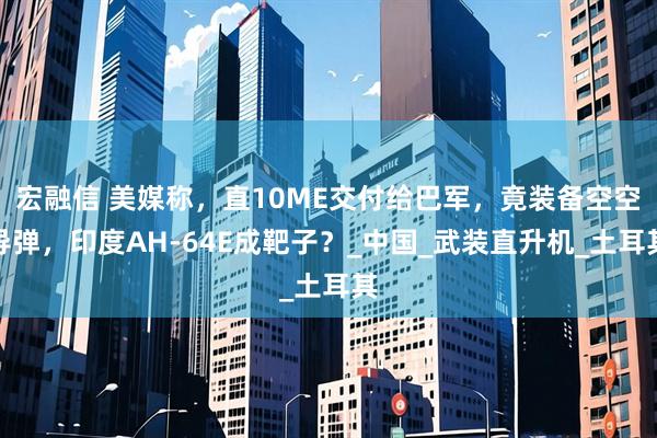 宏融信 美媒称，直10ME交付给巴军，竟装备空空导弹，印度AH-64E成靶子？_中国_武装直升机_土耳其